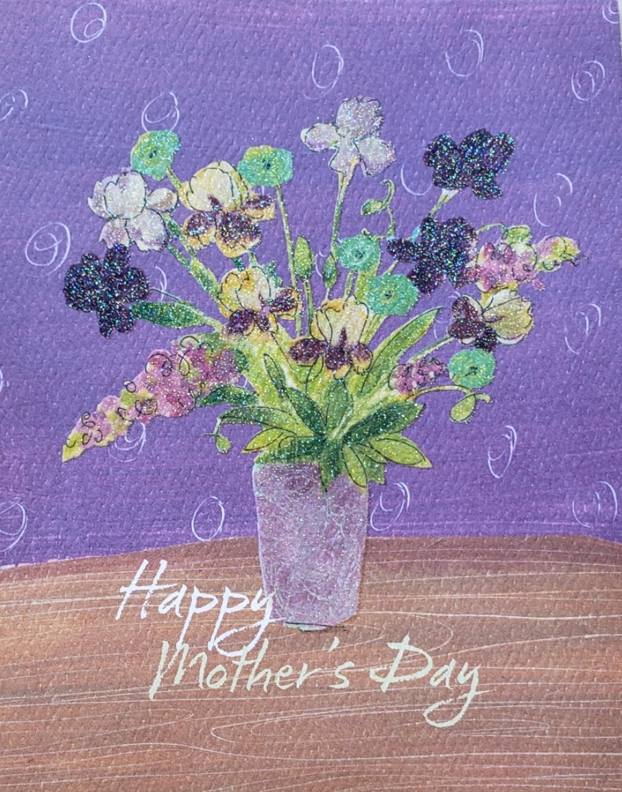 Primary image for Greeting Card Mothers Day Flowers "Happy Mother's Day" 