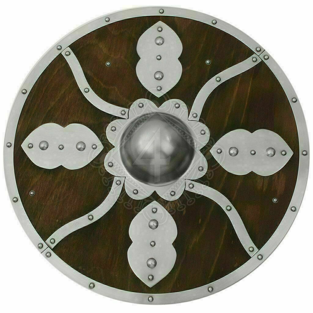 Médiéval Larp Wood & Steel Viking Round shield Armor Templar Shield Gift
