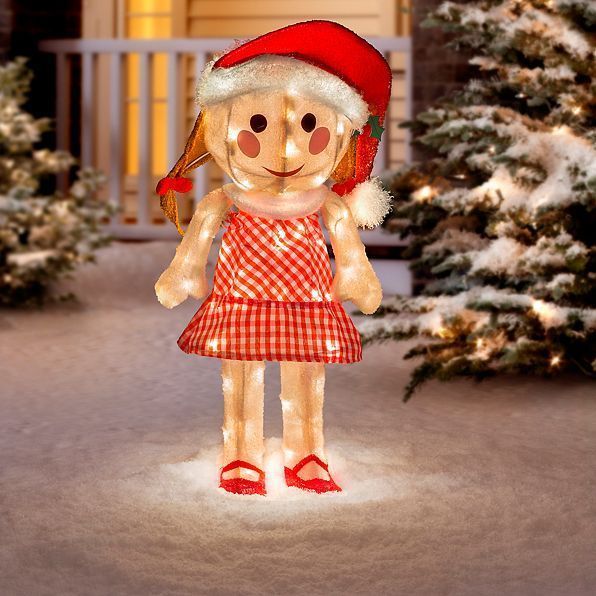 Lighted Rudolph Movie Misfit Sally Doll Sculpture Outdoor Christmas ...