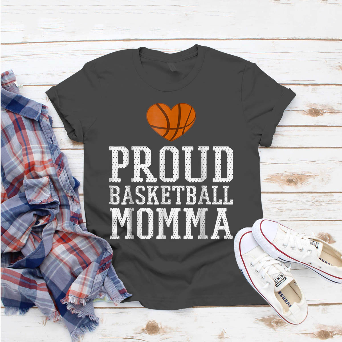 Proud Basketball Momma Cute Basketball Mom T-Shirt Ideas Birthday Gift ...