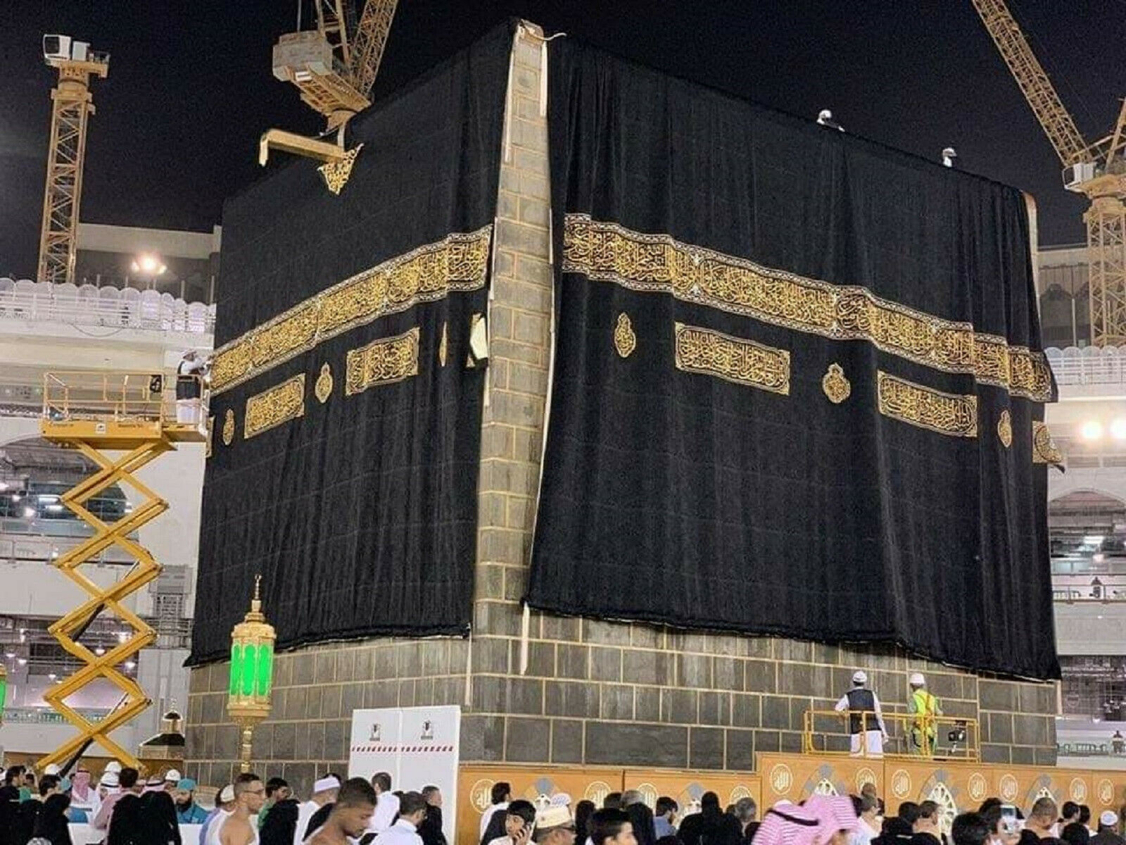 Genuine Kiswa Kaaba Cloth Textile 90 x 45 cm Mecca Kaaba Kabah Rawda