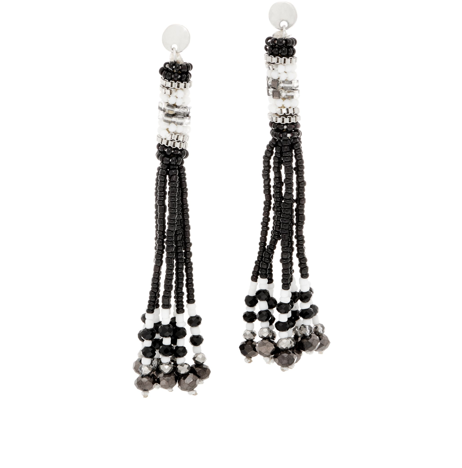 Primary image for The Marrakesh - Multi-Strand Seed Bead Tassel Earrings, Black