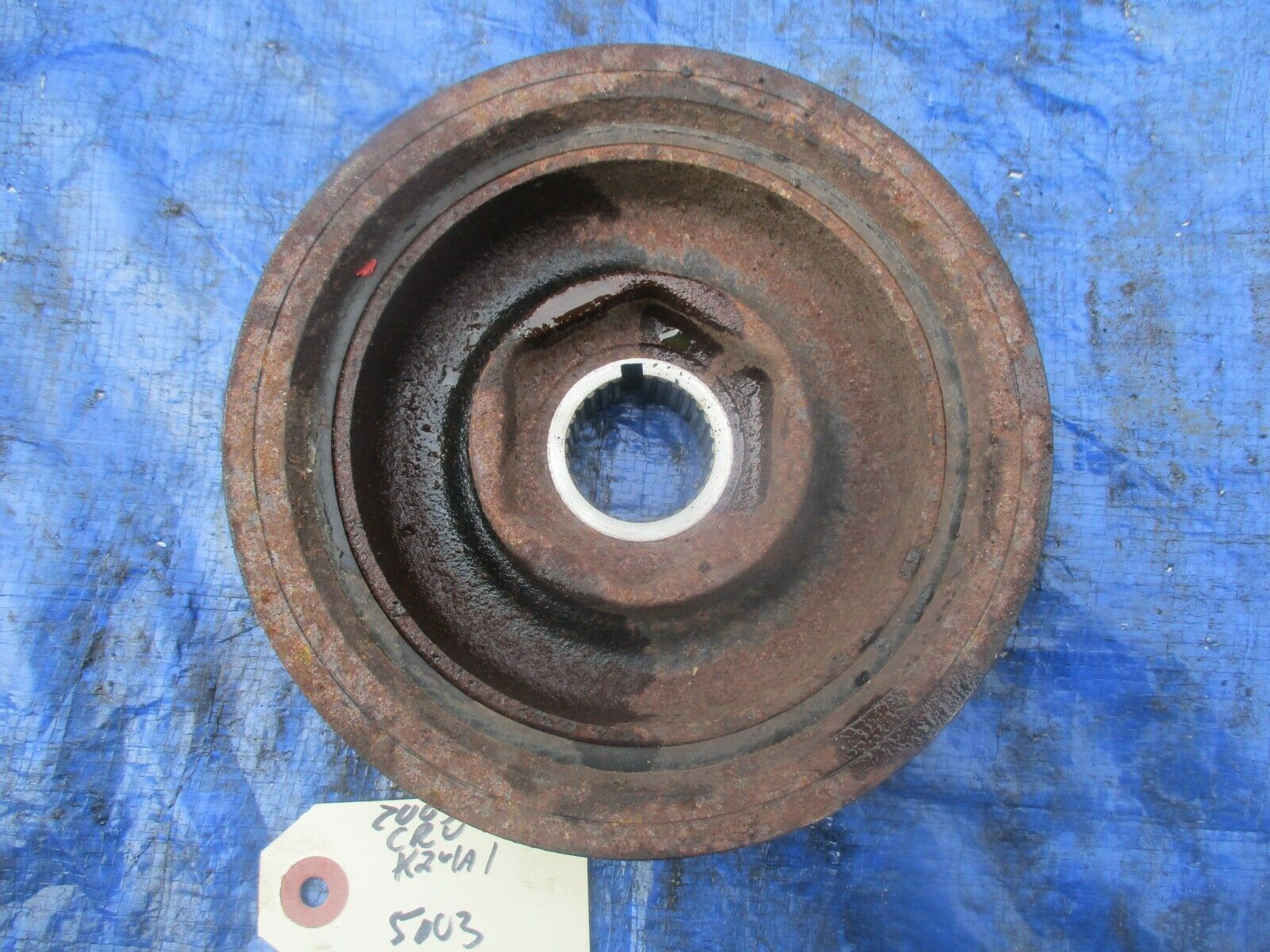 0206 Honda CRV K24A1 crankshaft pulley engine motor K24 harmonic balancer OEM Car & Truck