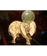 Large bronze STYLE Mantle Clock with an Elephant  HOME MADE ONLY ONE OF ... - $95.00