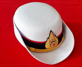 Thai Army Officer Cap White Colonel Uniform Captain Women Soldier Military - $83.80