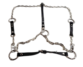 Vivienne Westwood Silver Metal Chain + Black Patent Leather Harness Size S Italy image 3