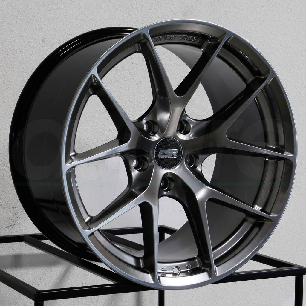 One 18x9 ESR RF02 RF2 5x100 30 Hyper Black Wheels Rims - Wheels