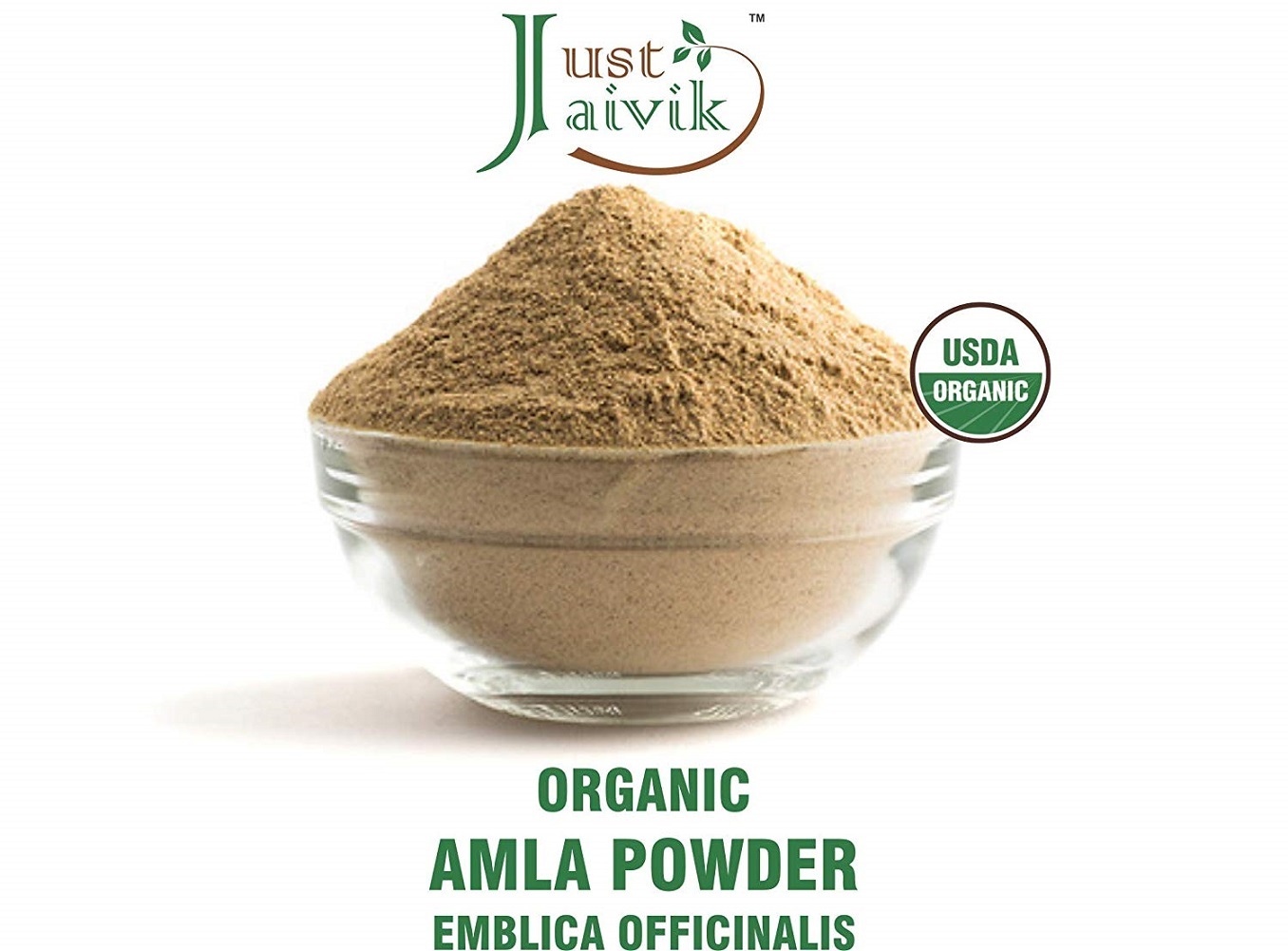 Just Jaivik 100% Organic Amla Powder - Certified(AN USDA Organic Certified Herb)