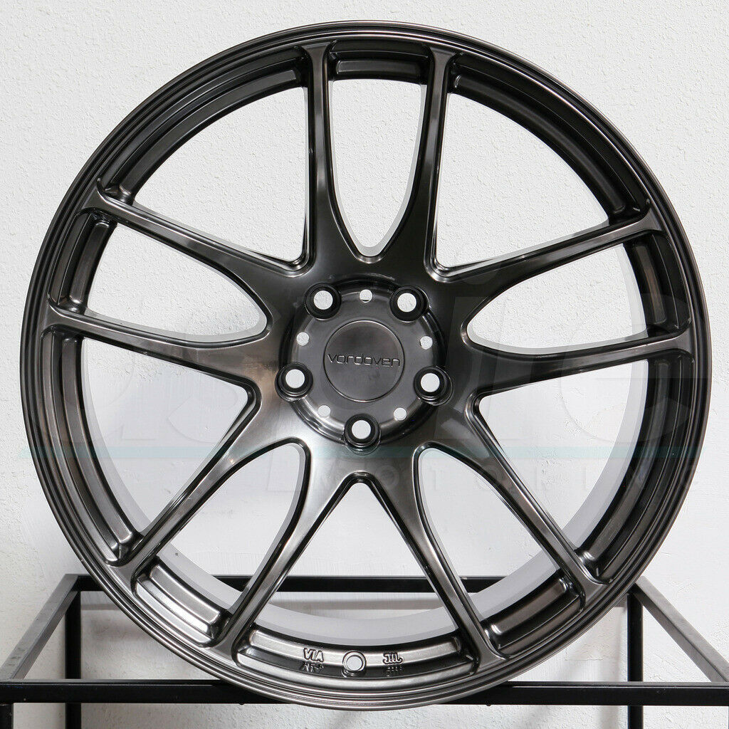 18x9.5/18x10.5 Vordoven Forme 9 5x114.3 12/22 Hyper Black Wheels Rims ...