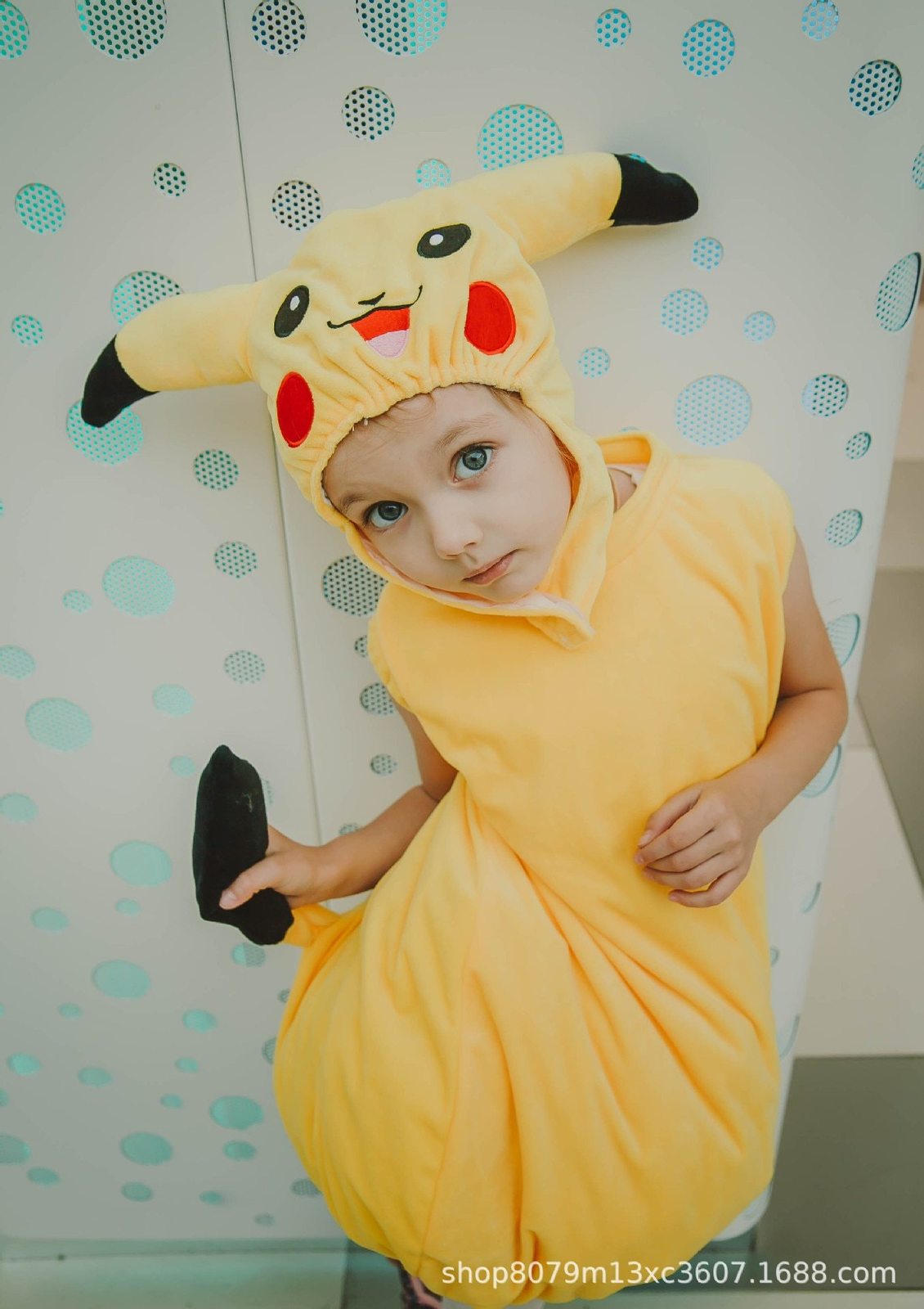 Cute Pikachu Costume Cosplay Children Anime Pokemon Go Dress Up 