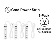 Staples 6-Outlet Power Strip 3' Cord White 24353924 - $40.99