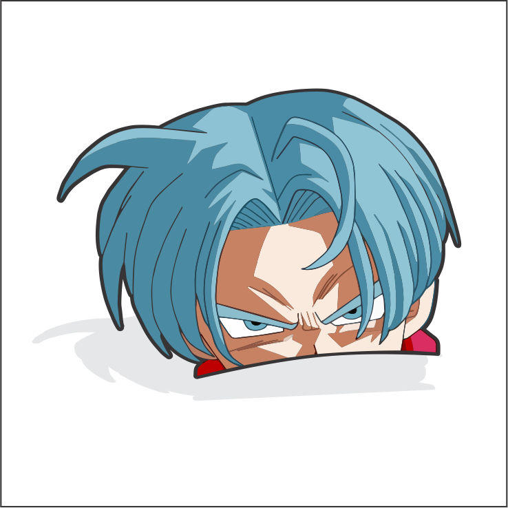 Trunks 2 Peeking Peeker Window Vinyl Decal Sticker Cars Dragon Ball Z