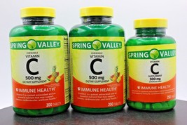 Spring Valley 500mg Vitamin C Supplement 3 Piece Bundle, Tablets, Chewable - $22.27