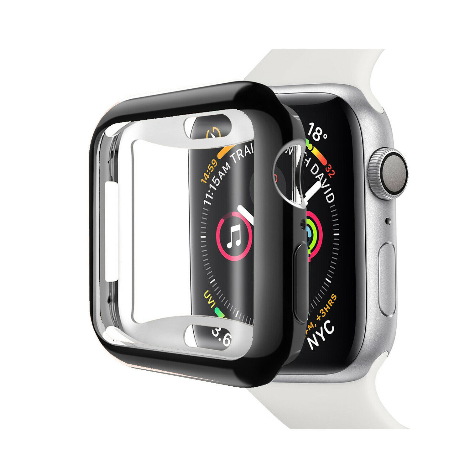 2 Pcs For Apple Watch Series 5 4 40mm/44mm Soft TPU iWatch Case