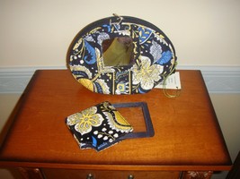 Vera Bradley Ellie Blue Mirror Cosmetic Case NWT And Magnifier NWOT - $47.99