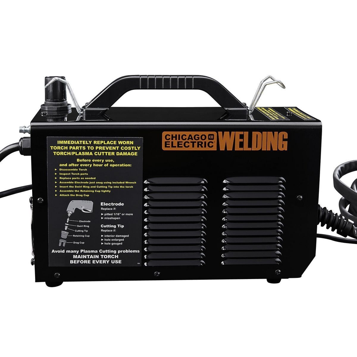 Chicago Electric 240 Volt Inverter Plasma Cutter With Digital Display Plasma Cutters 3490