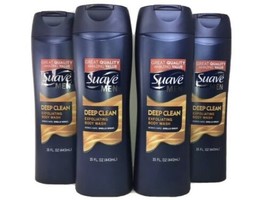 4  Suave Deep Clean Men's Exfoliating Body Wash, 15 oz. Each - $55.99
