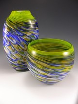 Rosetree Art Glass Optic Vase - £123.55 GBP