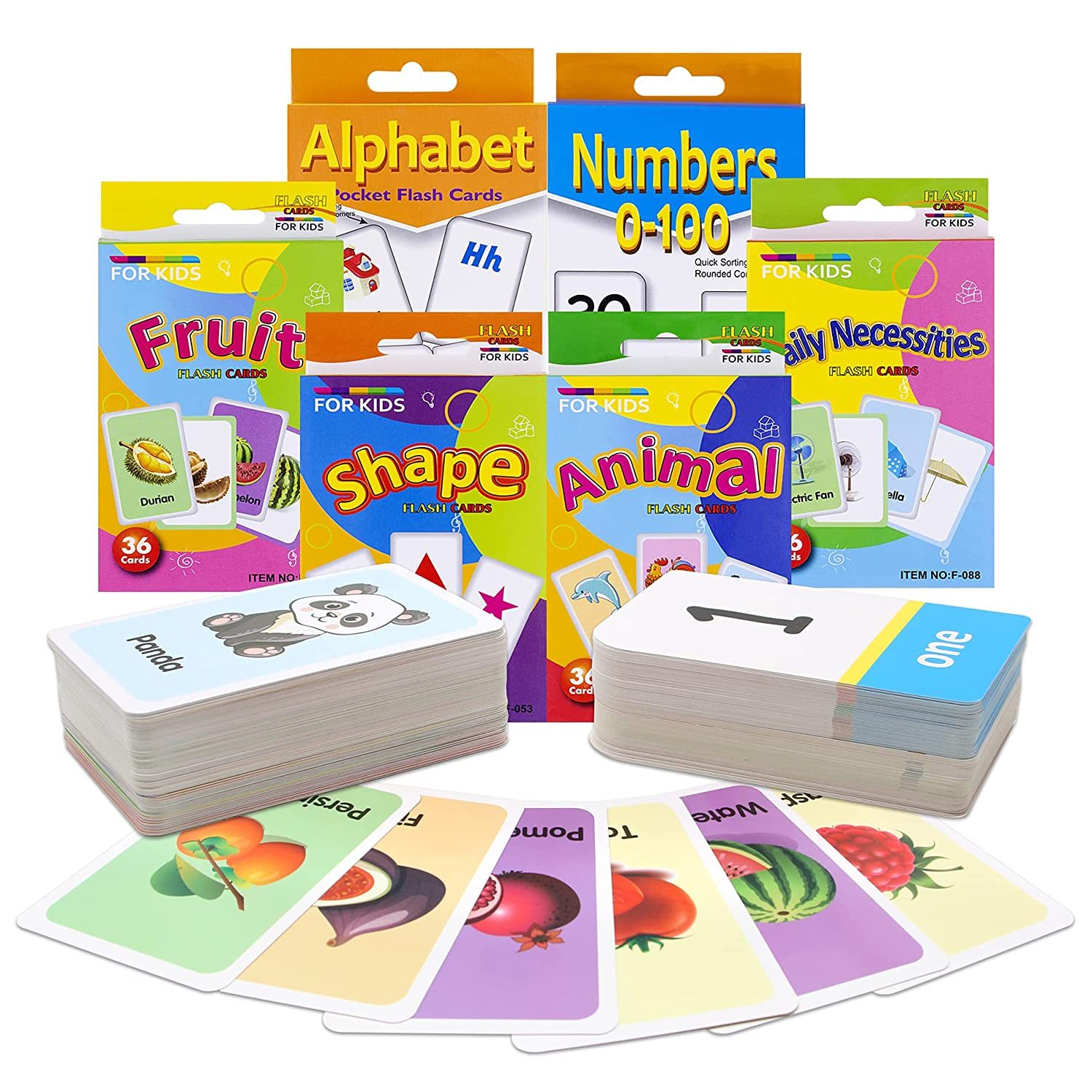 Flash Cards For Toddlers 2 3 4 5 6 Years, Sets Of 6 - Abc Alphabet ...