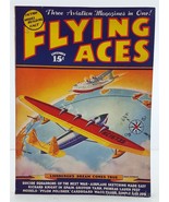 FLYING ACES Sep 1937 Pulp Magazine Lindbergh&#39;s Dream August Schomburg Cover - $14.85