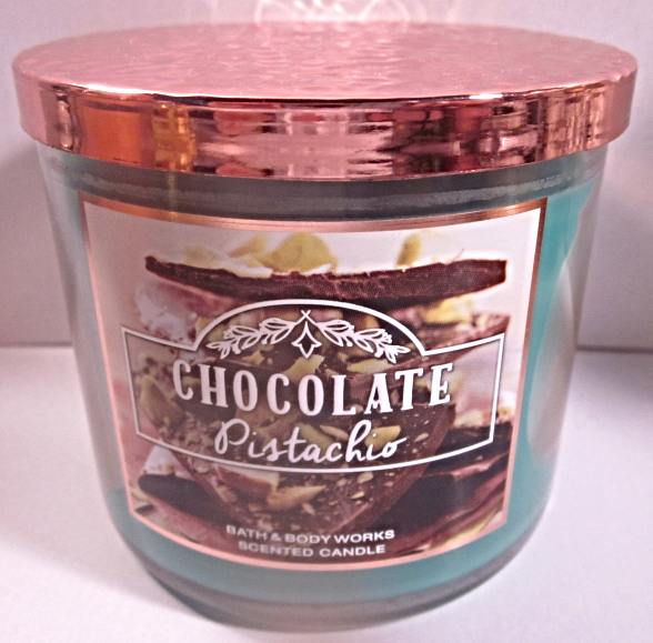 2 Bath & Body Works Chocolate Pistachio 3-Wick Filled Candle 14.5