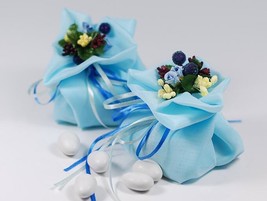 5pcs Blue Color Chocolate Gift Bags,Wedding Favor Bags,Candy Bags,Gift Bags - $5.90