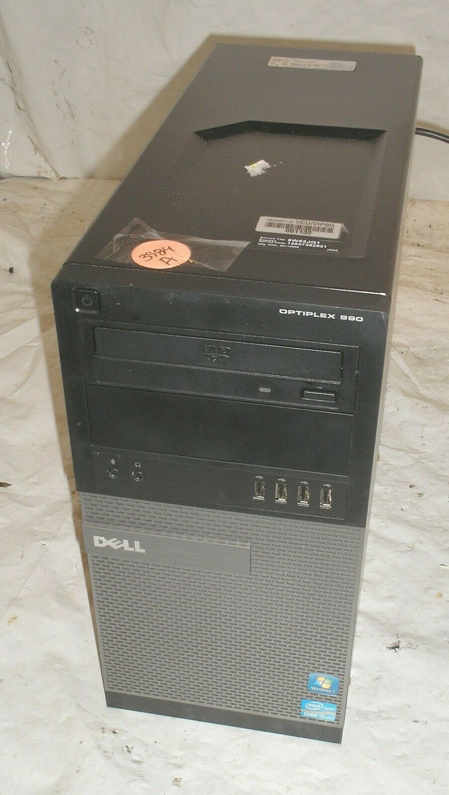 Dell Optiplex 990 Model D09m Desktop Computer Windows 7 Pro Key