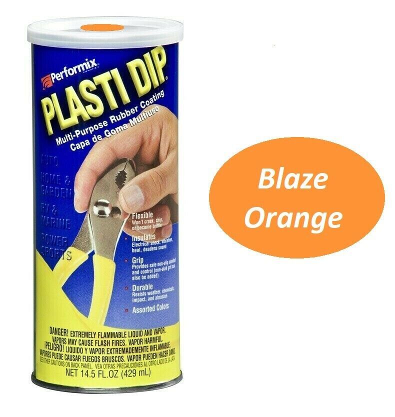 BLAZE ORANGE 14.5oz Performix PLASTI DIP Plastic Rubber Grip Coating Handle