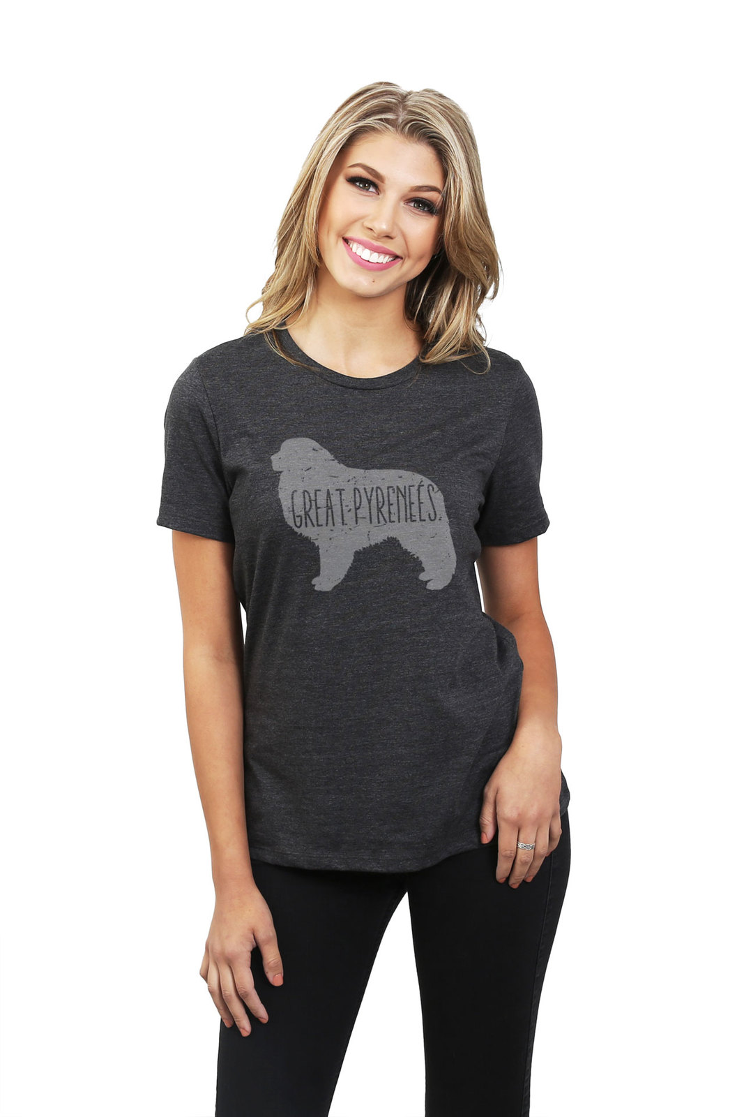 Thread Tank Great Pyrenees Dog Silhouette Women's Relaxed ...