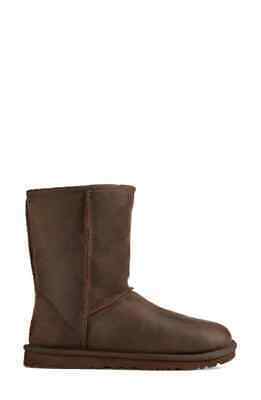 ugg classic short wool lined leather boot