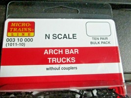 Micro-Trains Stock # 00310000 (1011-10) Arch Bar Trucks Without Coupler 10 pair image 2