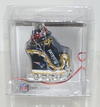 Boelter Topperscot Blown Glass New England Patriots Sleigh Ornament NFL Licensed image 2
