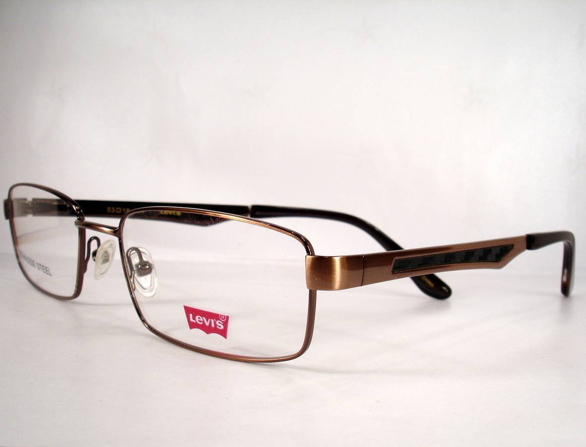 Levis Eyeglasses 580 Light Brown 1 Men new Frames 5318140 Stainless
