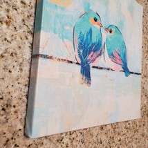 Canvas Print of 2 Blue Birds, Bluebird Wall Art, Frameless, 8x8 inch image 4