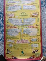 Vintage 60s 70s Rome Italy Cafe Restaurant Menu Poster Da Meo Patacca - 32" Long image 3