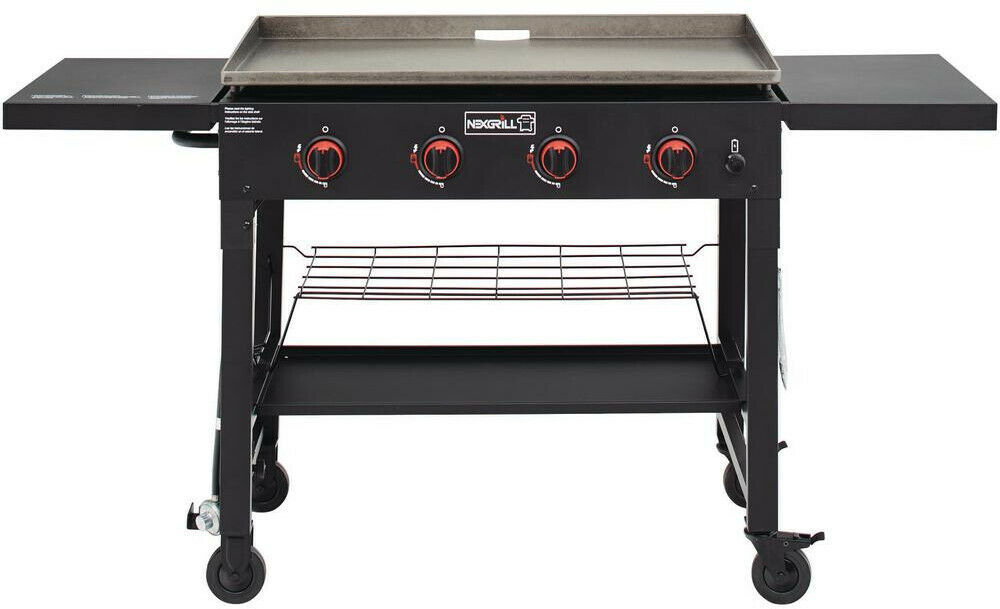 Nexgrill Flat Top Grill 64.17 in. Fixed Shelves Foldable Legs Storage