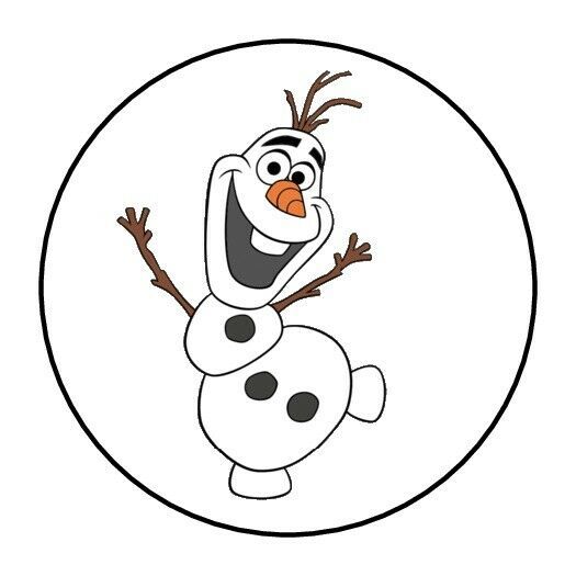 30 olaf envelope seals labels stickers 15 round frozen