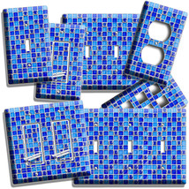 Blue Mosaic Arabic Tiles Light Switch Outles Wall Plate Kitchen Laundry Decor - $10.99+