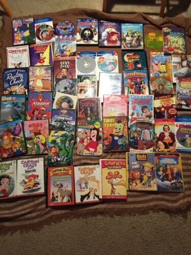 Lot Of 50 Dvd Movies Children Cartoon Disney Nick Picks Holiday Shows 