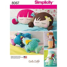 Simplicity Patterns Stuffed Doll Face Pillows, Mermaids and Birds Size: Os (One  - $45.99