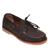 Lands End Mens Size 10.5, Erie Camp Moc Suede Leather Lace Up Shoes, Spice Brown - $69.99