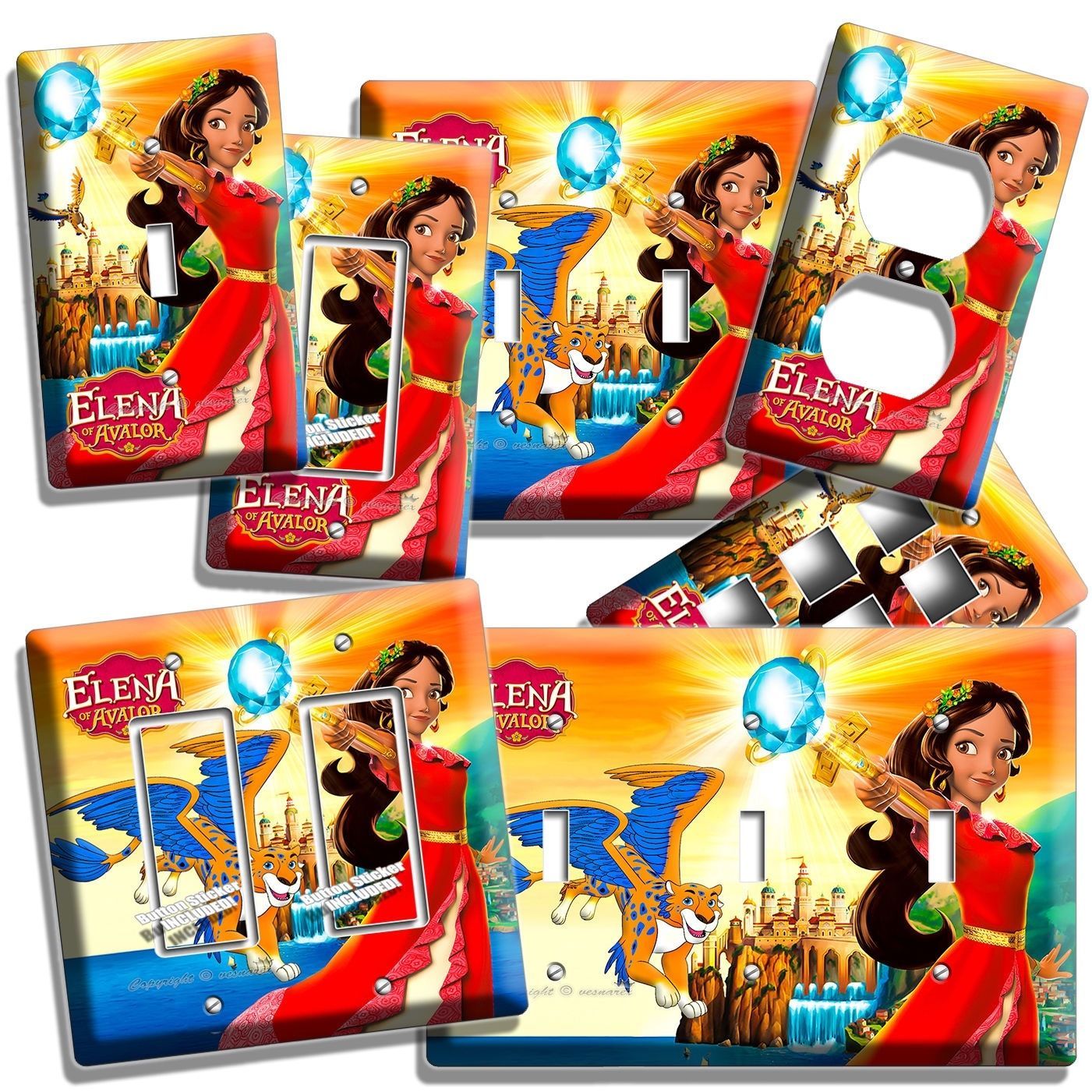 PRINCESS ELENA OF AVALOR LIGHT SWITCH OUTLET WALL PLATE GIRLS BEDROOM ROOM DECOR