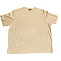Croft &amp; Barrow Men&#39;s Cream Short Sleeve V-Neck Shirt 100% Cotton Size XXL - £10.53 GBP