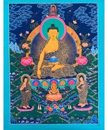 Hand-painted Shakyamuni Buddha Tibetan Thangka Art on Canvas 22 x 30-Inch - $234.00