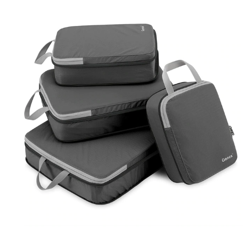 Gonex 4pcs/set Travel Suitcase Luggage Storage Bag Clothing Packing - Gray