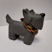 Scottie Dog Figurine, signed by Tina Ledbetter 2009, Gray Bandana Blossom Bucket image 3