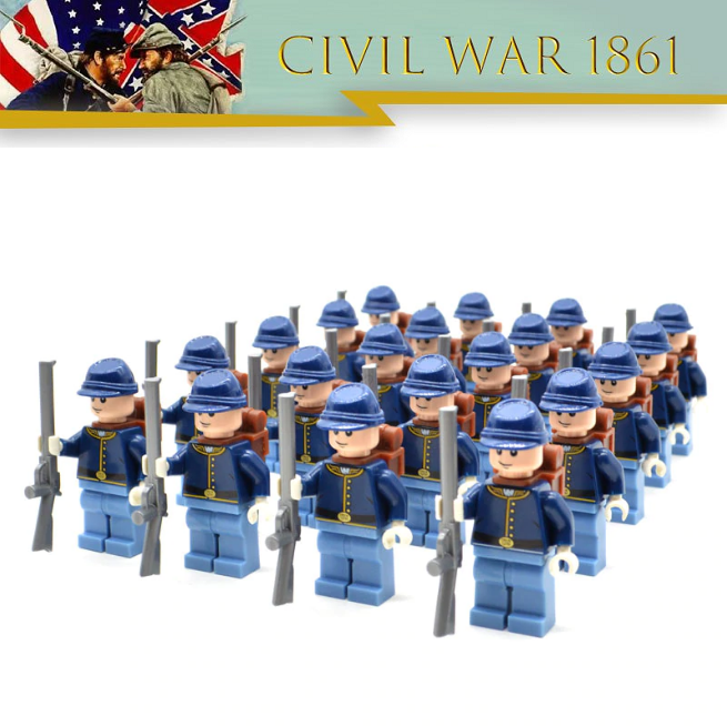 20pcs/set American Civil War 1861 The Northern Army Soldiers Lego ...