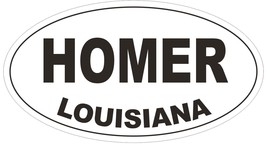 Homer Louisiana Oval Bumper Sticker or Helmet Sticker D3835 - $1.39+