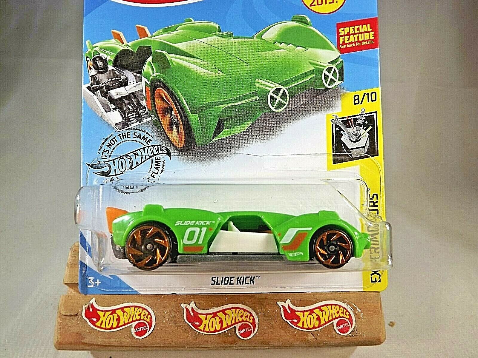 2019 Hot Wheels #144 Experimotors 8/10 SLIDE KICK Green/White w/Copper ...