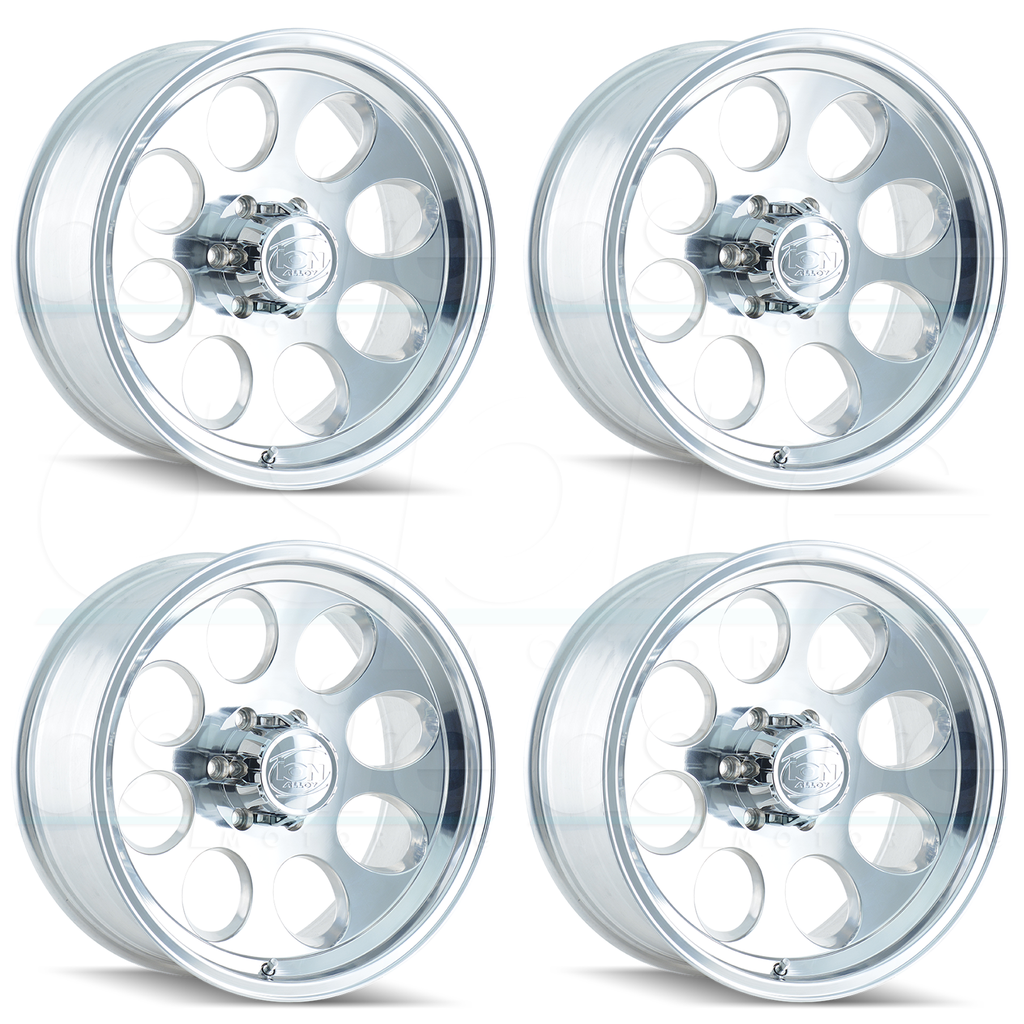 16x10 Ion 171 5x135 -38 Polished Wheels Rims Set(4) - Wheels